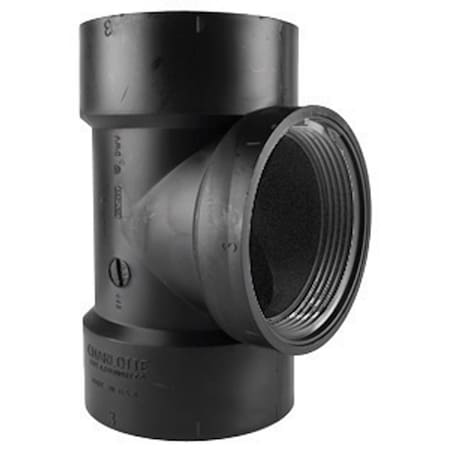 Charlotte Pipe And Foundry Charlotte Pipe 2 in. Hub X 2 in. D Hub ABS Flush Cleanout Tee ABS00450800